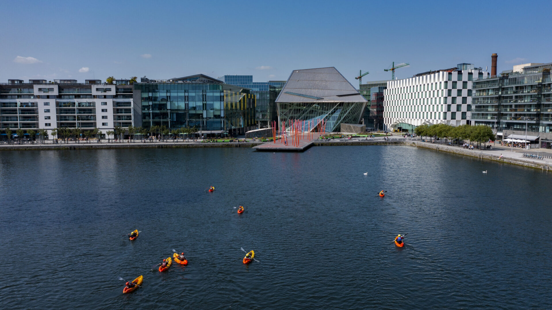 Aerial view Grand Canal Dock Dublin City master