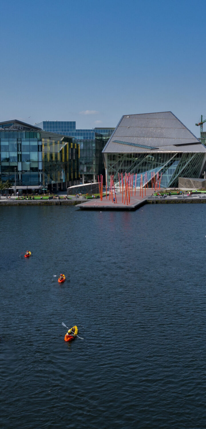 Aerial view Grand Canal Dock Dublin City master