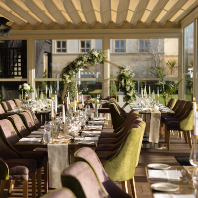 Cozy and intimate wedding setup at Earth Vine