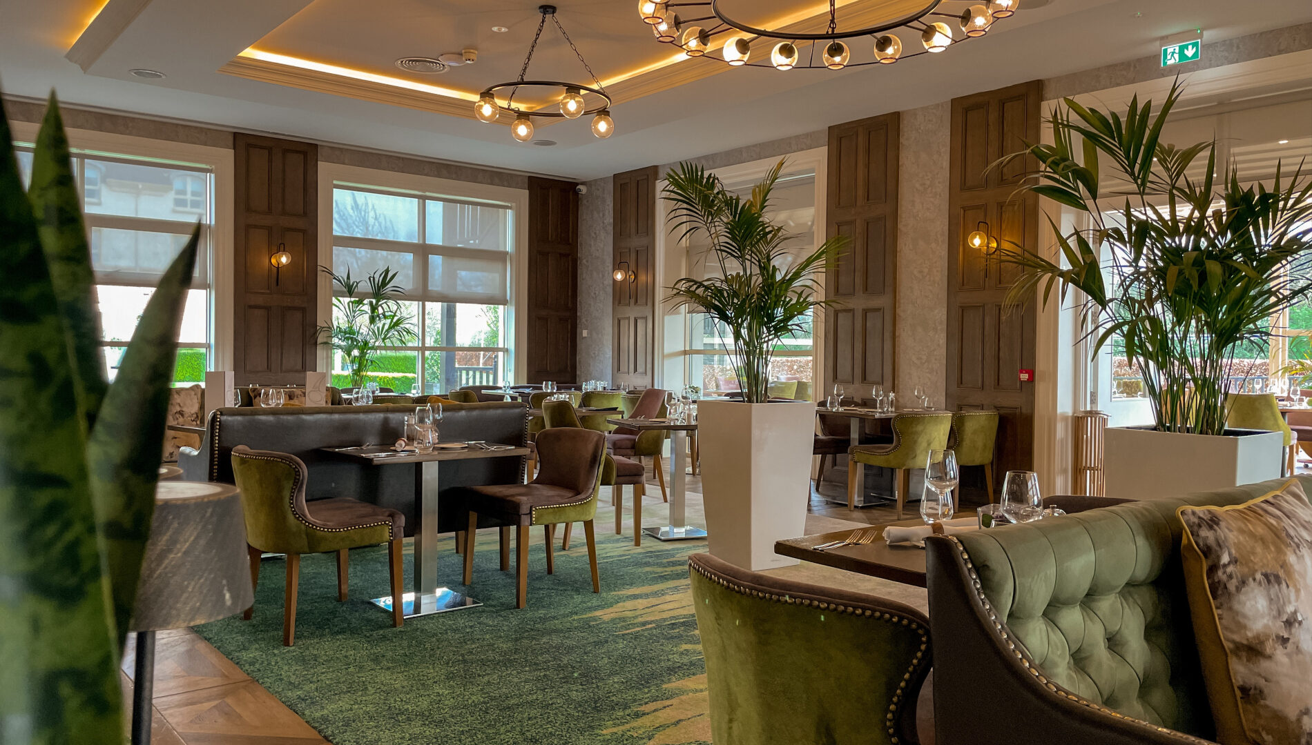 Elegant interior of Earth Vine Restaurant