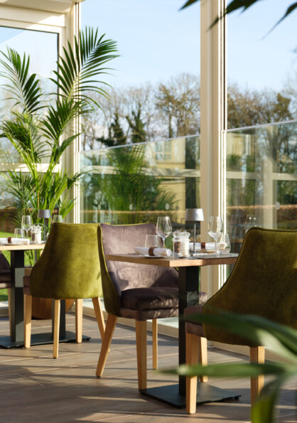 Garden facing seating at Earth Vine Patio