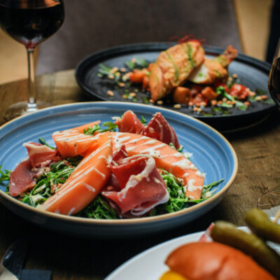 Main course with starter served at 22 Bar Restaurant