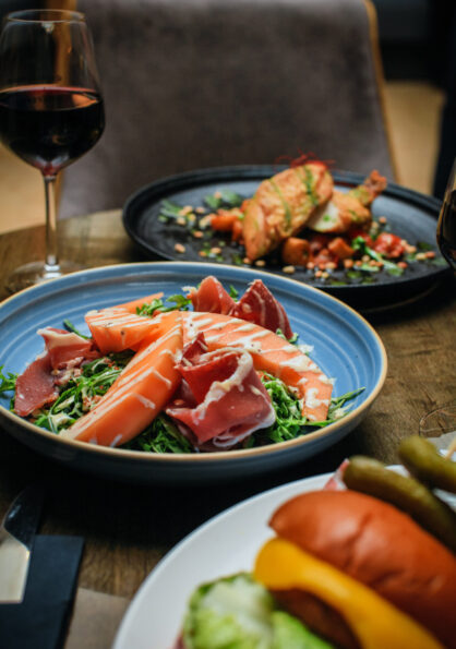 Main course with starter served at 22 Bar Restaurant