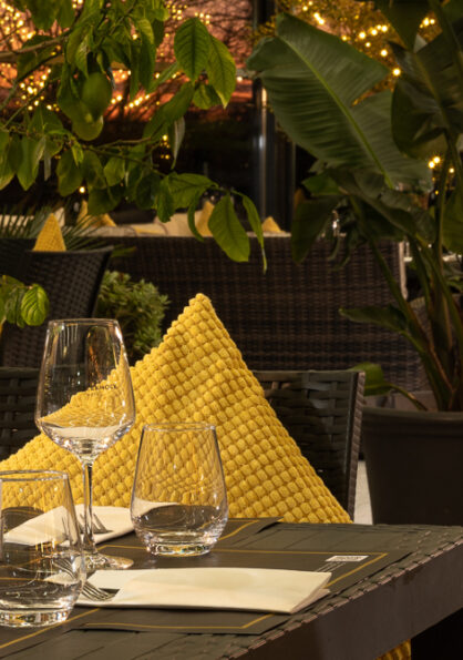 Moody twilight ambiance at 22 Bar Patio with soft lighting 1