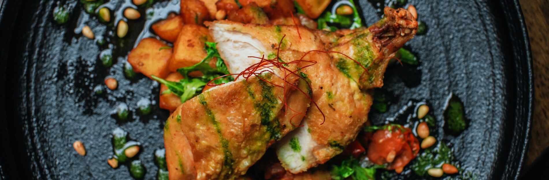 Plated Chicken Supreme served at 22 Bar Restaurant