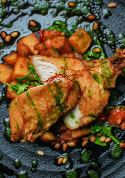 Plated Chicken Supreme served at 22 Bar Restaurant