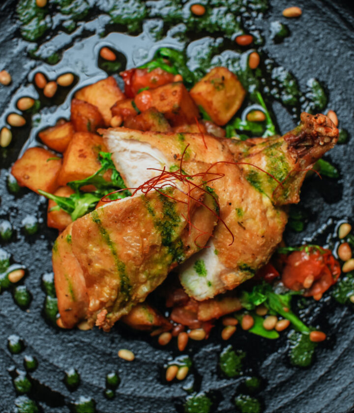 Plated Chicken Supreme served at 22 Bar Restaurant