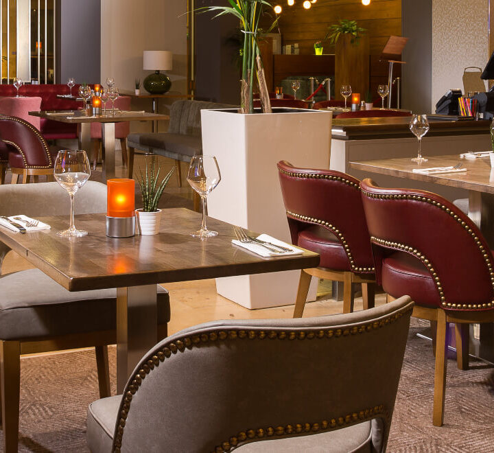 Clean modern dining setup highlighting the ambiance of 22 Bar Restaurant 2 1